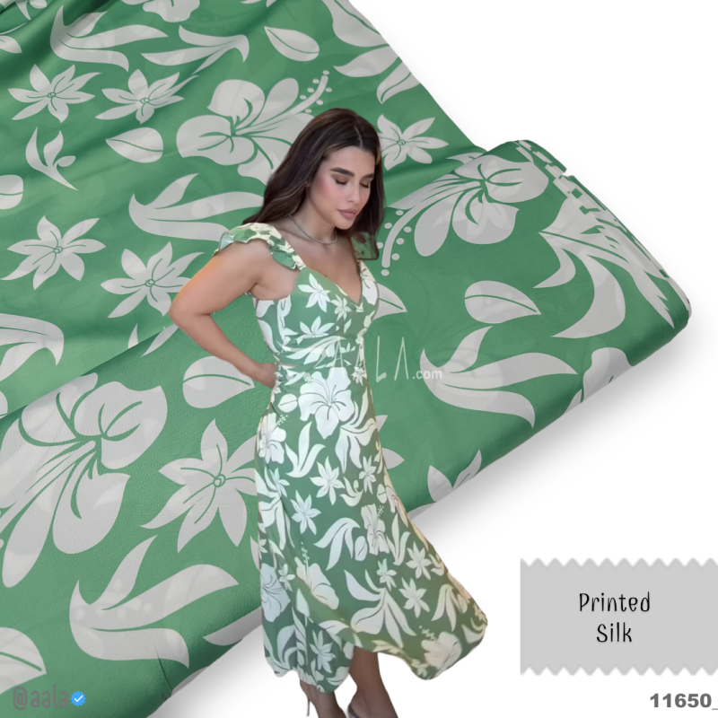 Printed Silk Blend 44-Inches PRINTED Per-Metre