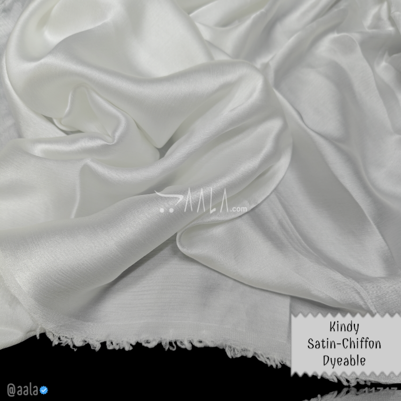 Kindy Satin-Chiffon Viscose 44-Inches DYEABLE Per-Metre 
