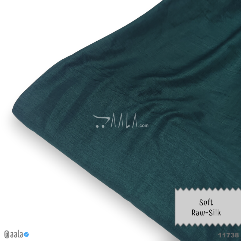 Plain Raw-Silk Blend 44-Inches GREEN Per-Metre
