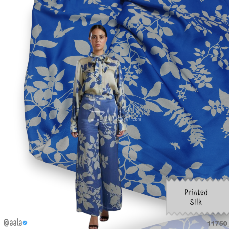 Printed Silk Blend 44-Inches PRINTED Per-Metre