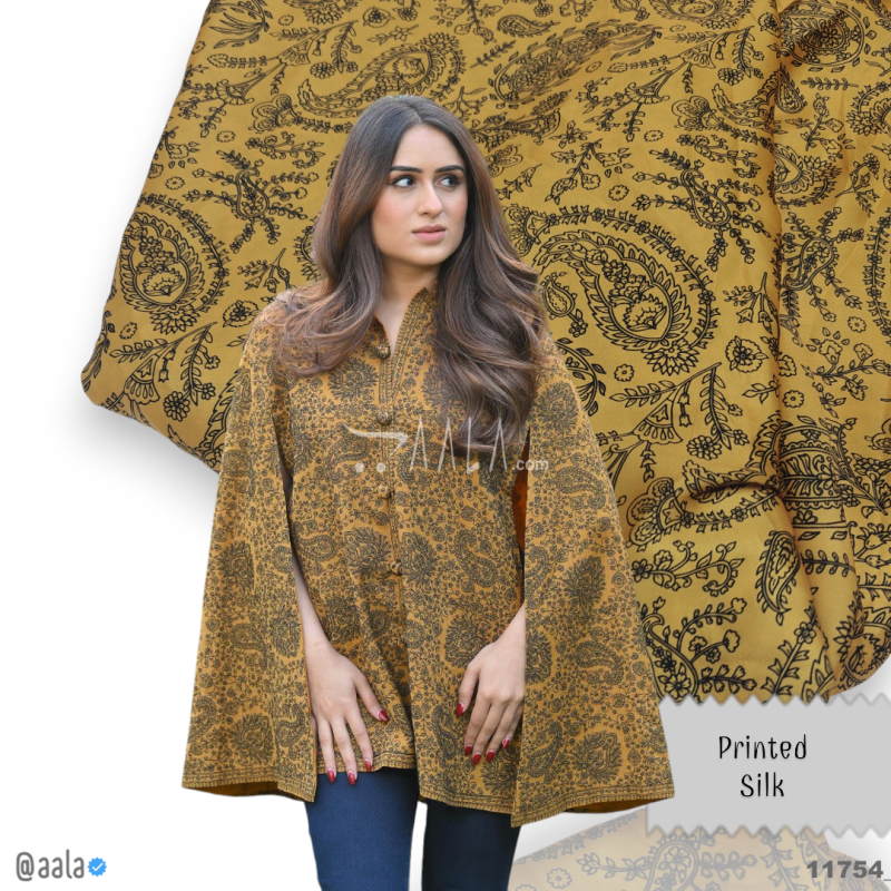 Printed Silk Blend 44-Inches PRINTED Per-Metre