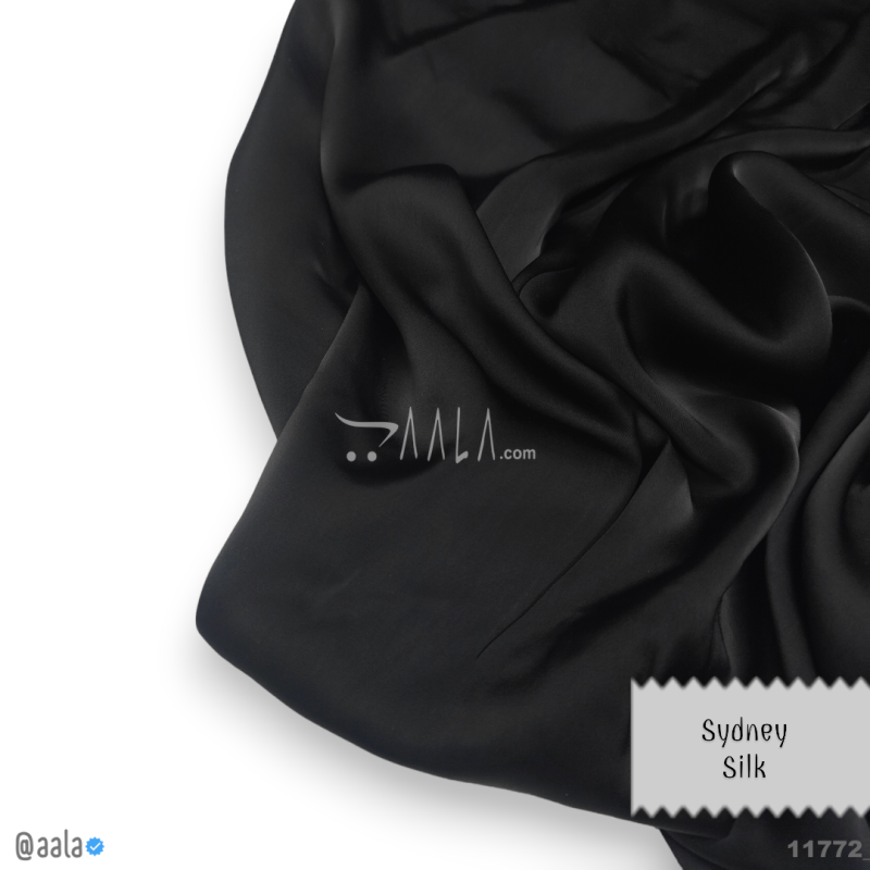 Sydney Silk Blend 58-Inches BLACK Per-Metre 