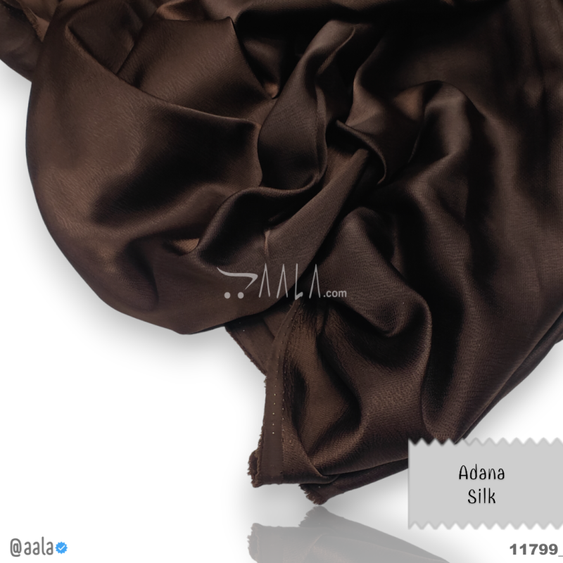 Adana Silk Blend 58-Inches BROWN Per-Metre 
