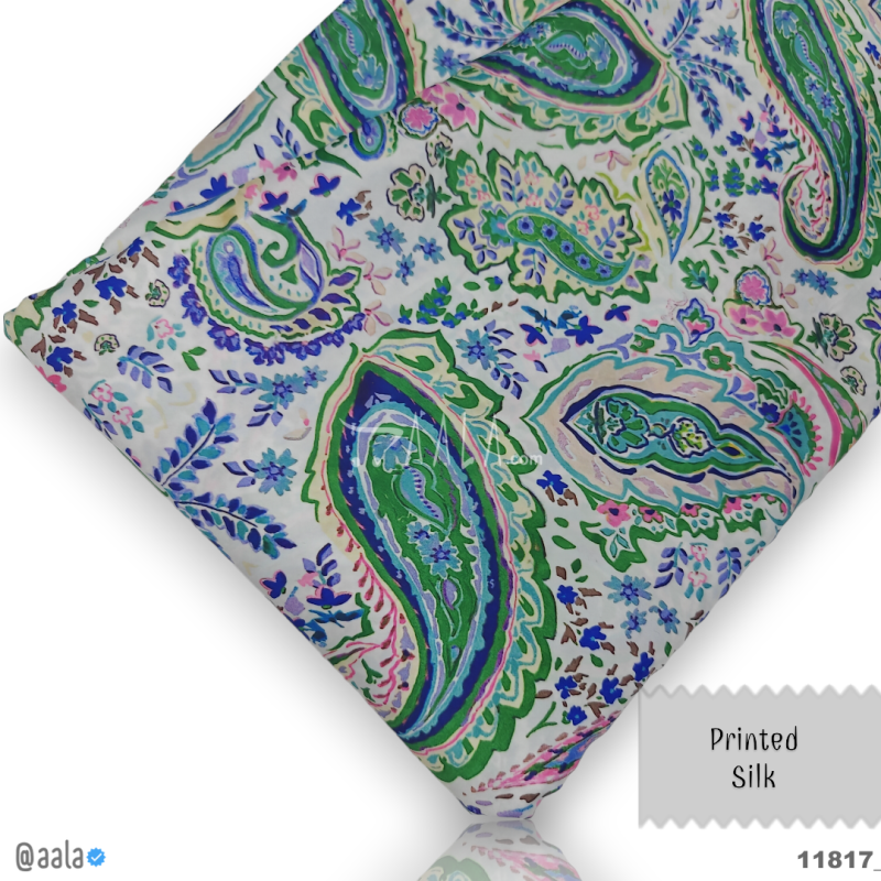 Printed Silk Blend 44-Inches PRINTED Per-Metre