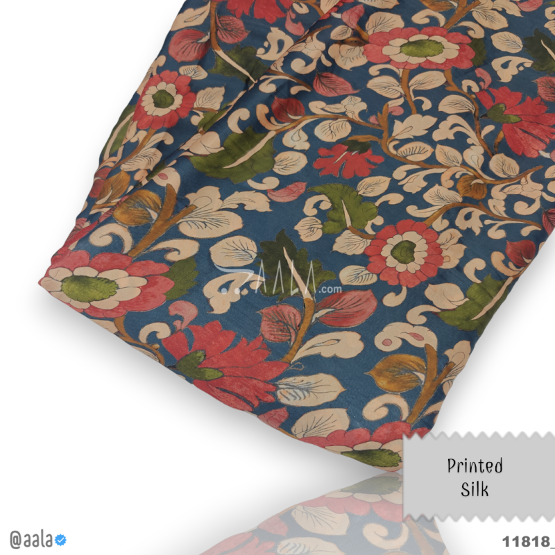 Printed Silk Blend 44-Inches PRINTED Per-Metre 