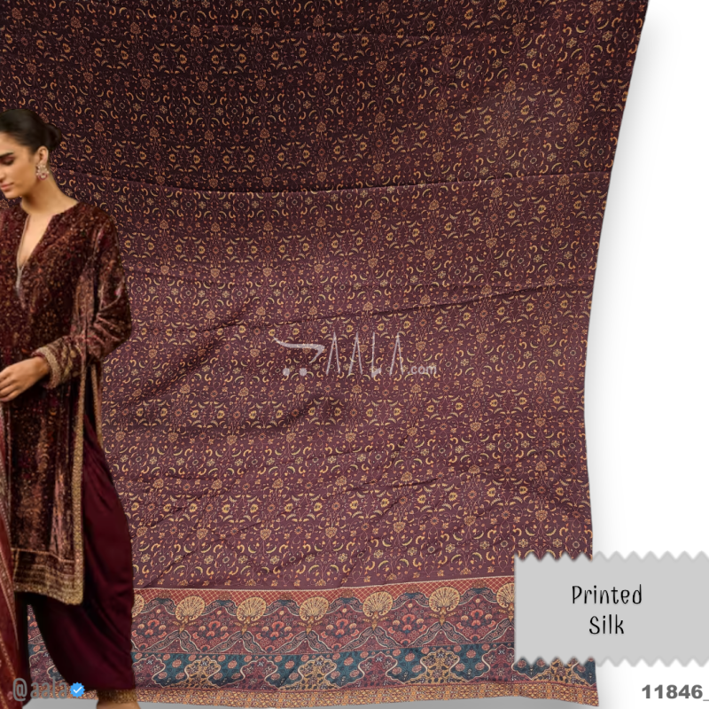Printed Silk Blend 44-Inches PRINTED Per-Pc 