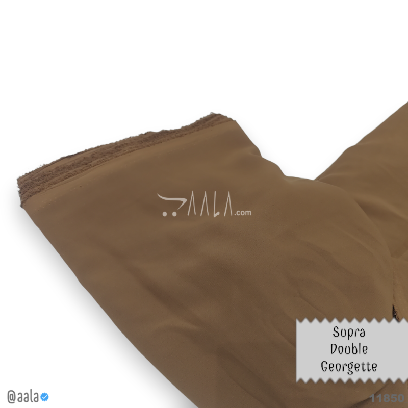 Supra Double-Georgette Blend 58-Inches BROWN Per-Metre