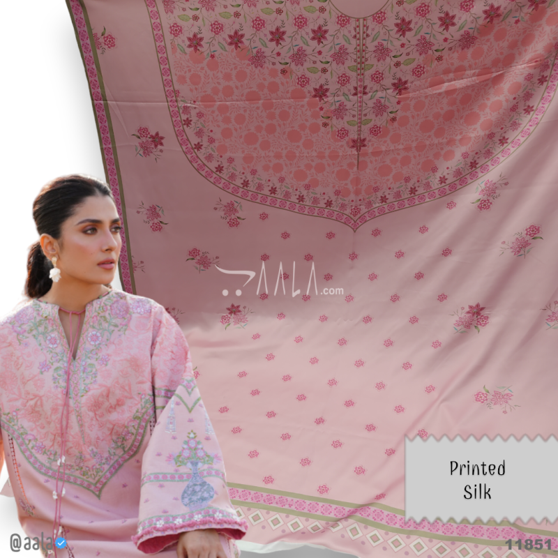 Printed Silk Blend 44-Inches PRINTED Per-Pc 