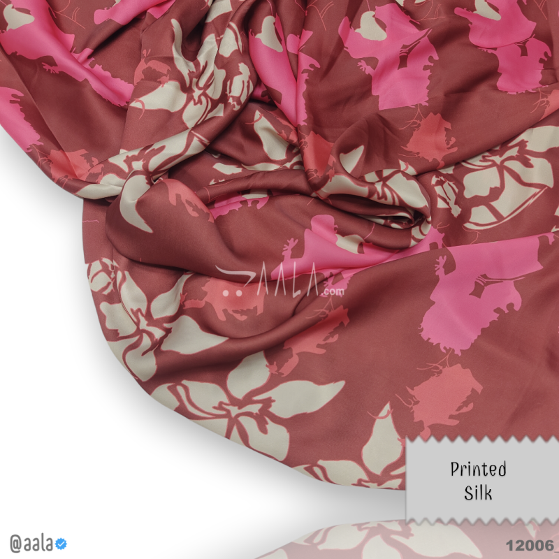 Printed Silk Blend 44-Inches PRINTED Per-Metre