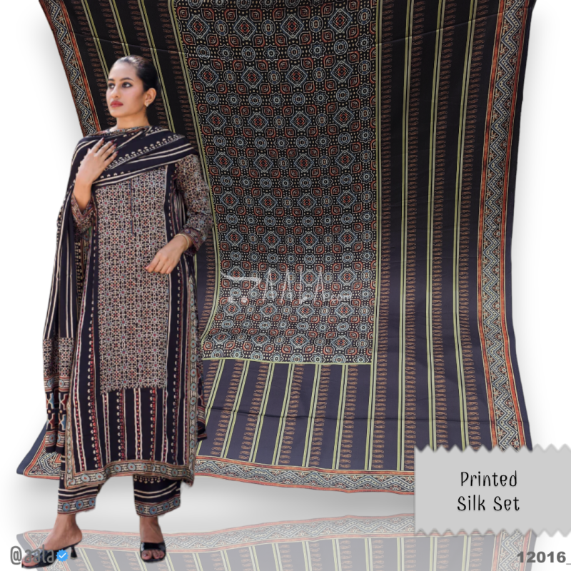 Printed Silk Blend 44-Inches PRINTED Per-Pc