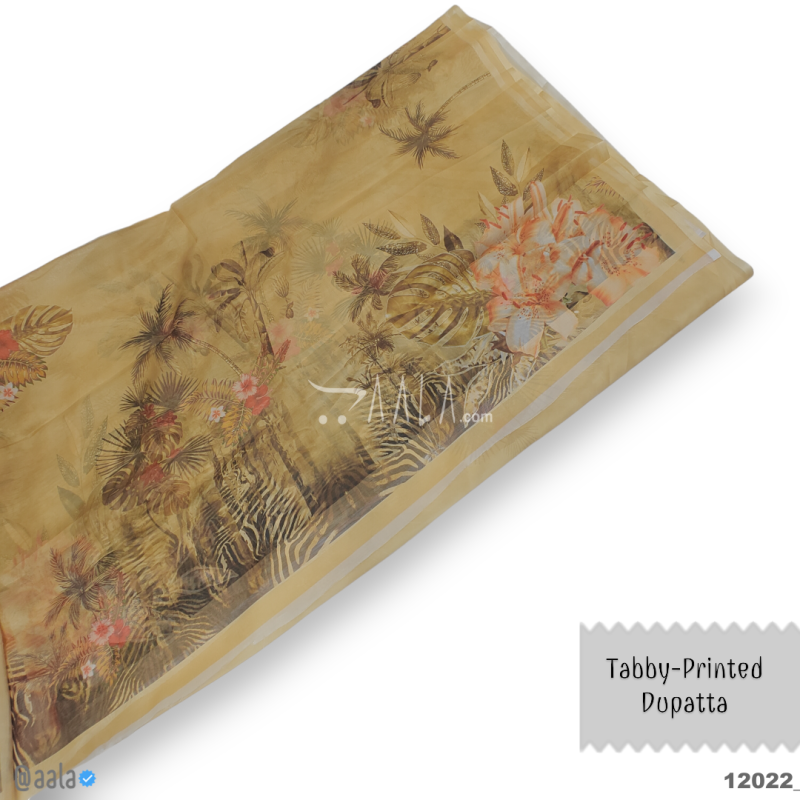 Printed-Tabby Organza Blend Dupatta-32-Inches PRINTED 2.25-Metres 