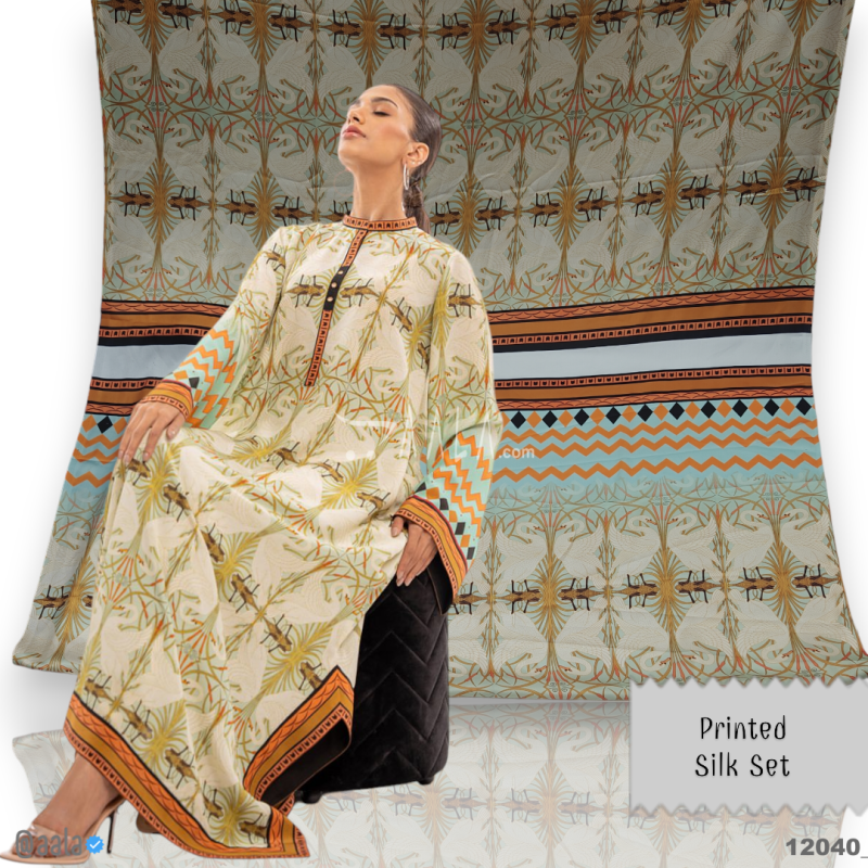 Printed Silk Blend 44-Inches PRINTED Per-Pc