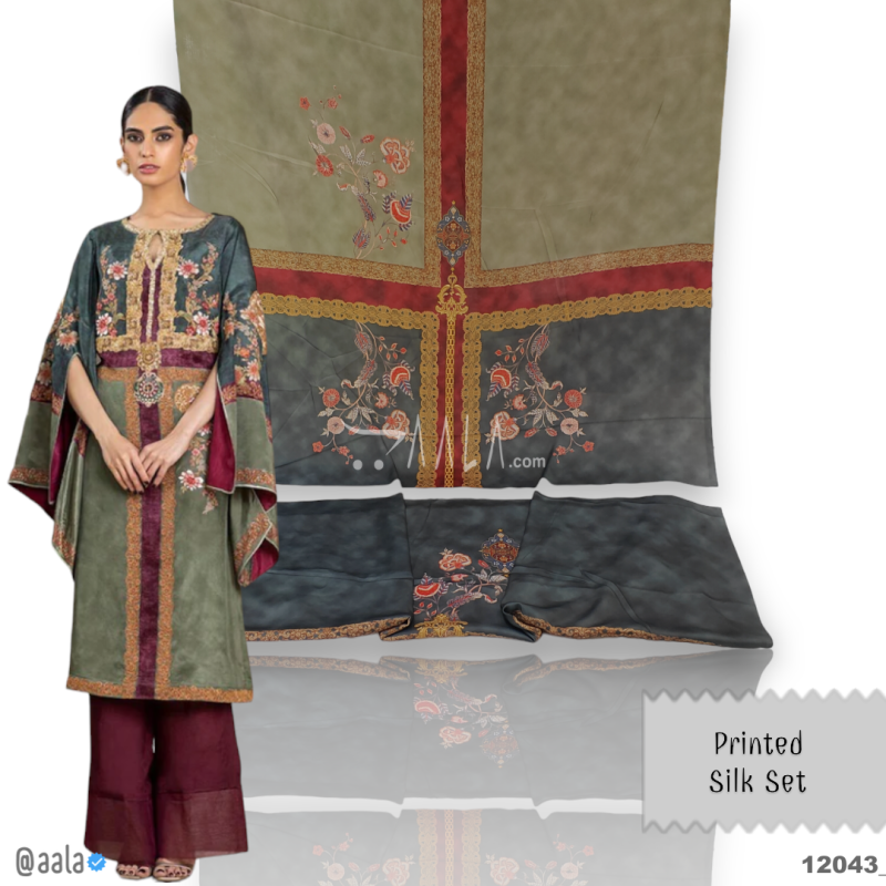 Printed Silk Blend 44-Inches PRINTED Per-Pc 