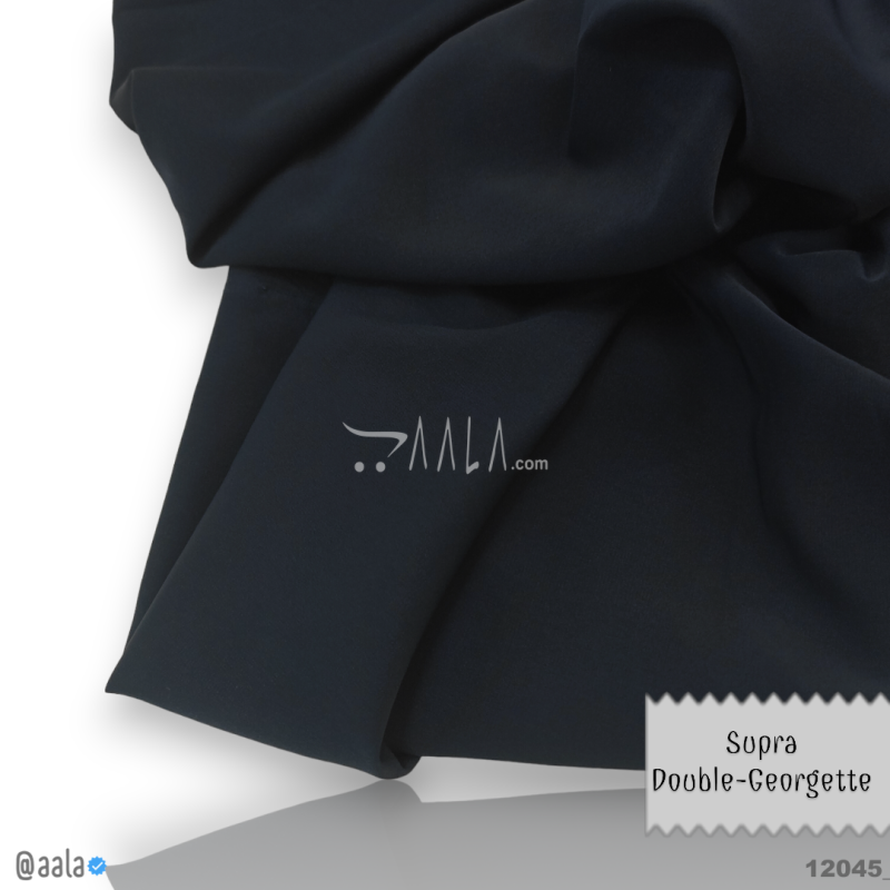 Supra Double-Georgette Blend 58-Inches BLUE Per-Metre 