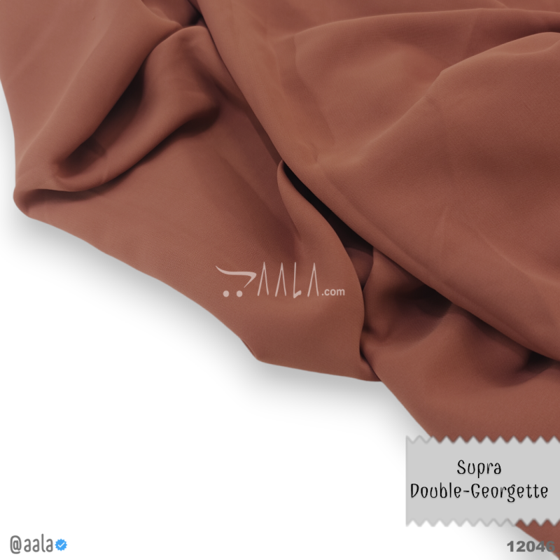 Supra Double-Georgette Blend 58-Inches CARROT Per-Metre