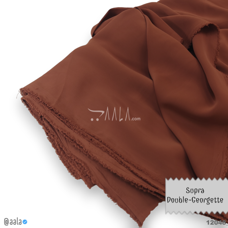 Supra Double-Georgette Blend 58-Inches CARROT Per-Metre 