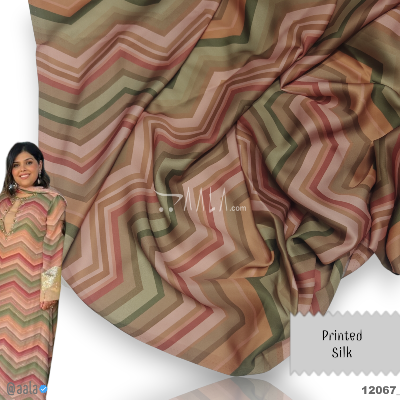 Printed Silk Blend 44-Inches PRINTED Per-Metre