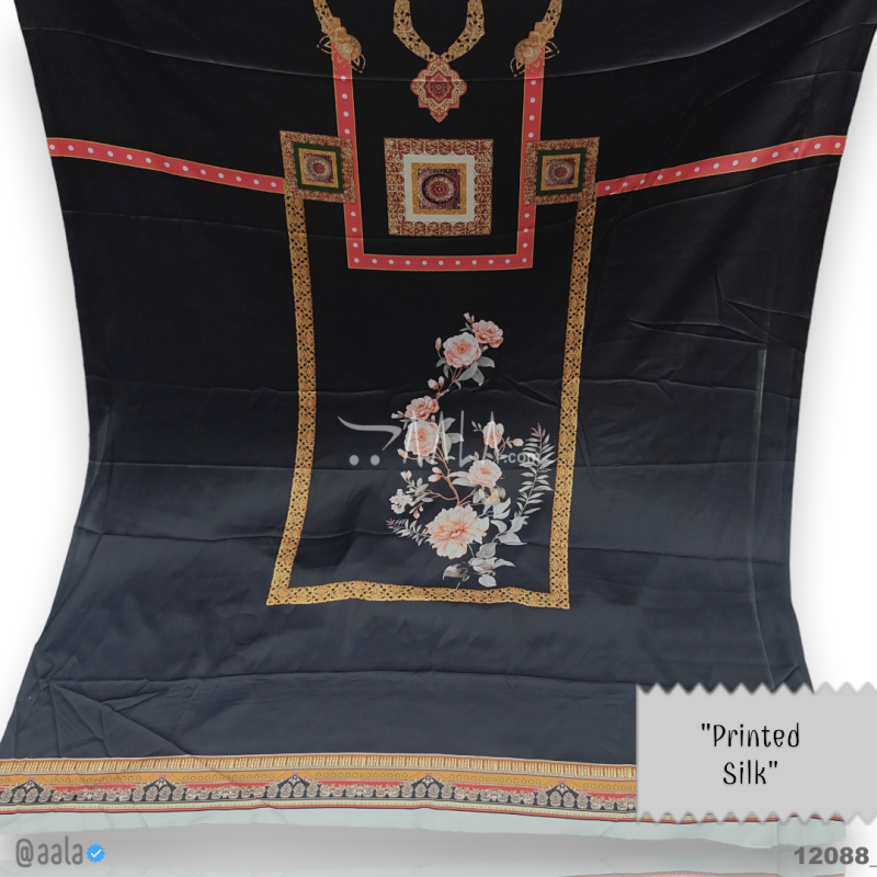 Printed Silk Blend 44-Inches PRINTED Per-Pc 