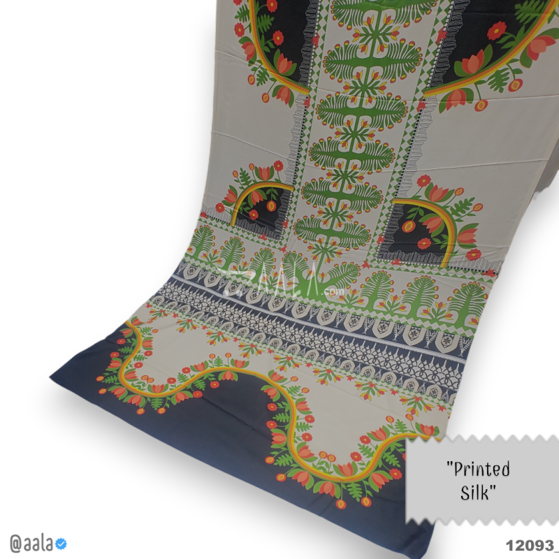 Printed Silk Blend 44-Inches PRINTED Per-Pc 