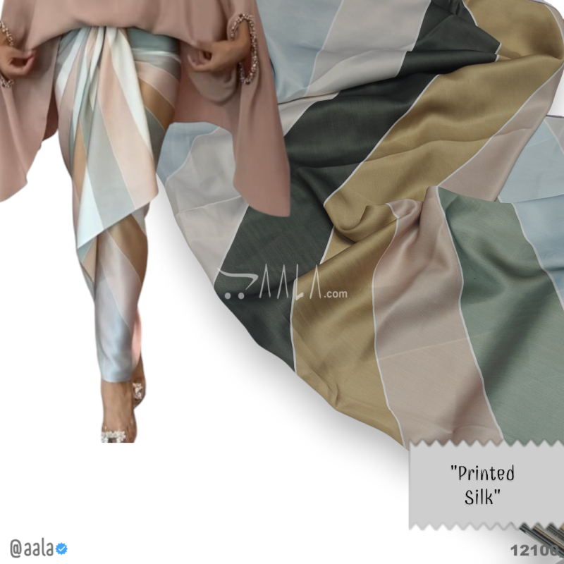 Printed Silk Blend 44-Inches PRINTED Per-Metre