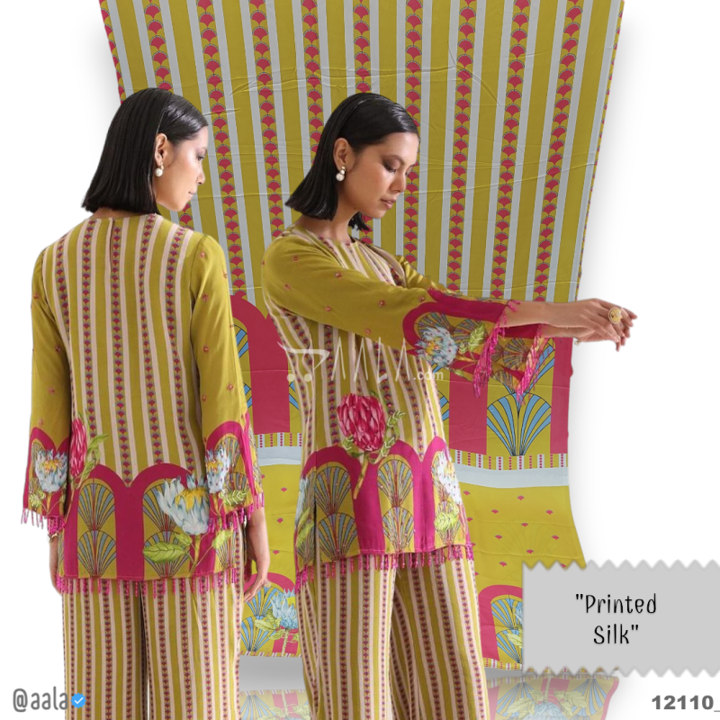 Printed Silk Blend 44-Inches PRINTED Per-Pc 