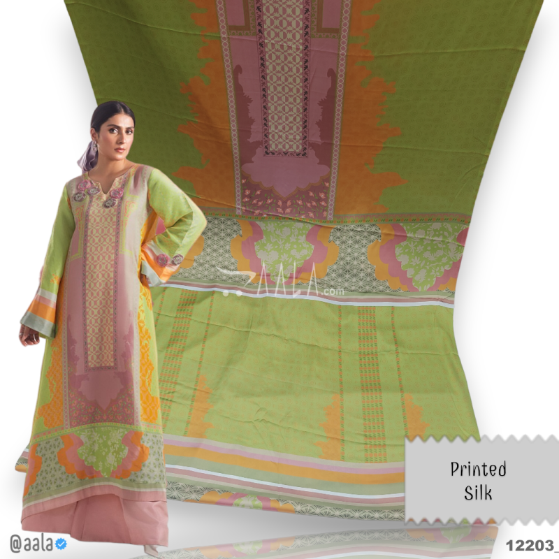 Printed Silk Blend 44-Inches PRINTED Per-Pc 