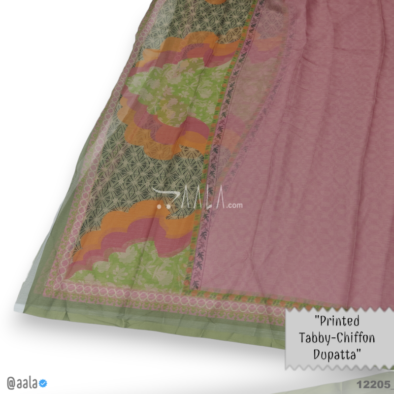 Printed-Tabby Chiffon Blend Dupatta-32-Inches PRINTED 2.25-Metres 