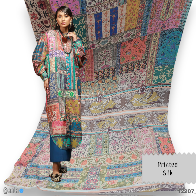 Printed Silk Blend 44-Inches PRINTED Per-Pc