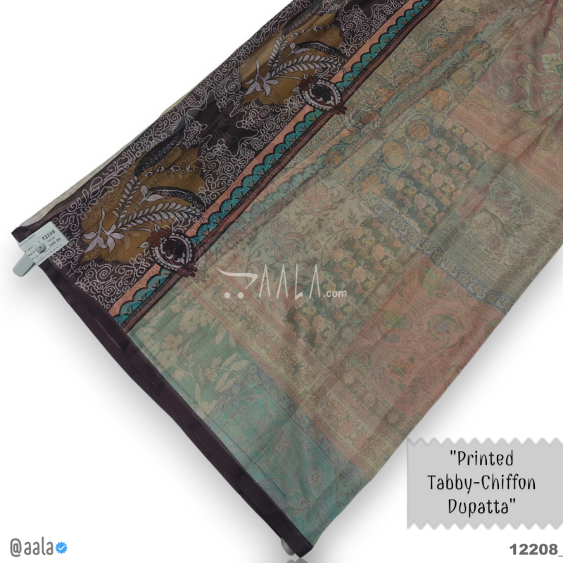 Printed-Tabby Chiffon Blend Dupatta-32-Inches PRINTED 2.25-Metres