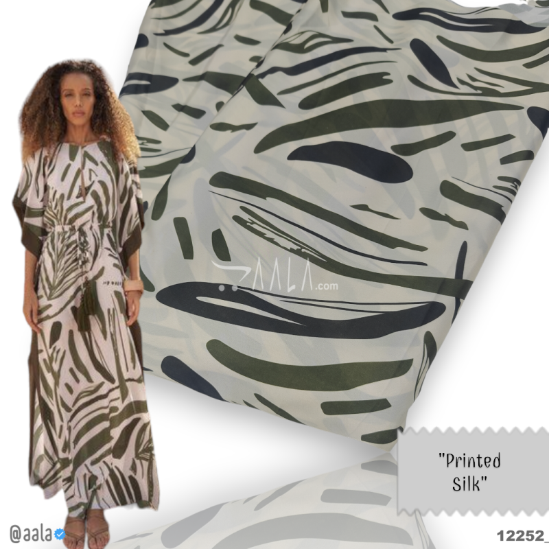 Printed Silk Blend 44-Inches PRINTED Per-Metre