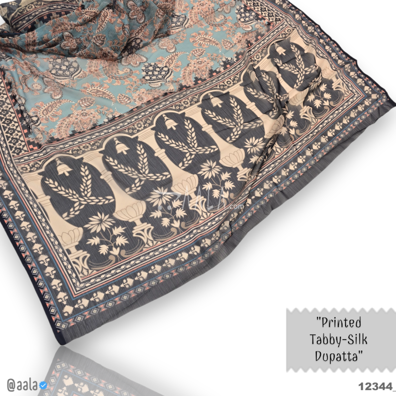 Printed-Tabby Chiffon Blend Dupatta-32-Inches PRINTED 2.25-Metres 