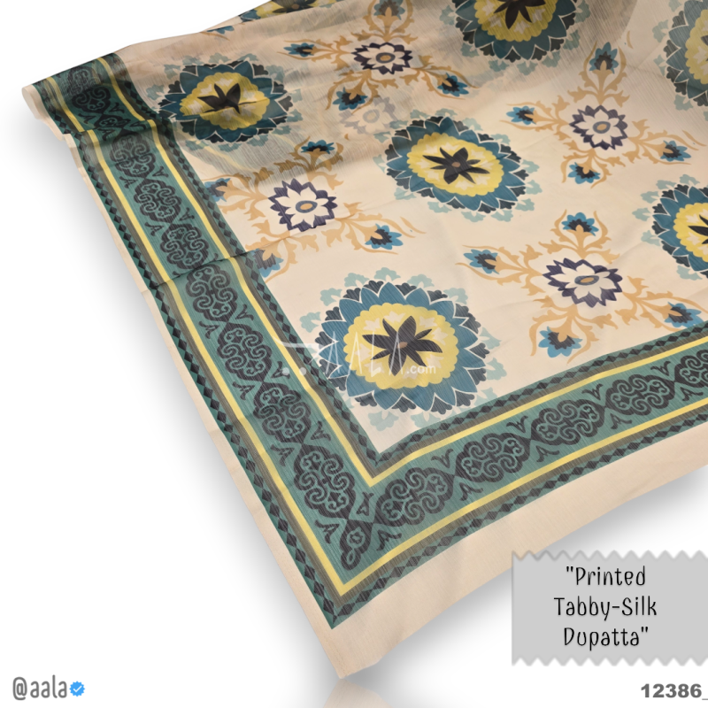 Printed-Tabby Chiffon Blend Dupatta-32-Inches PRINTED 2.25-Metres 