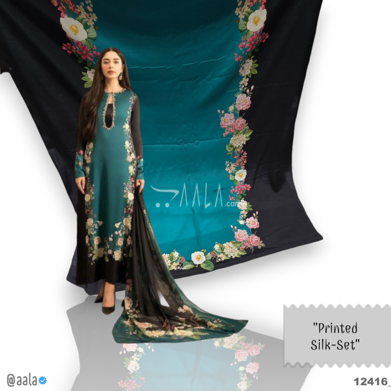 Printed Silk Blend 44-Inches PRINTED Per-Pc 