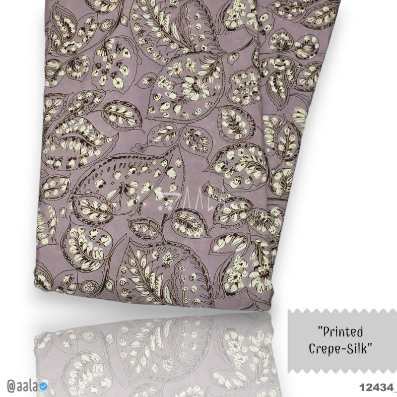 Printed-Silk Crepe Blend 44-Inches PRINTED Per-Metre 
