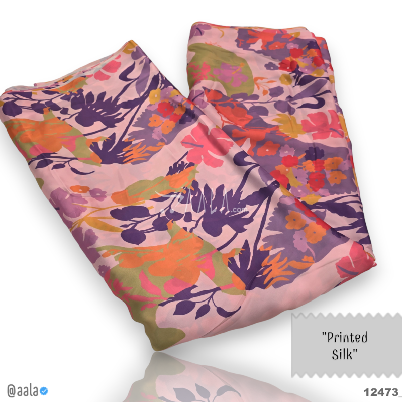 Printed Silk Blend 44-Inches PRINTED Per-Metre