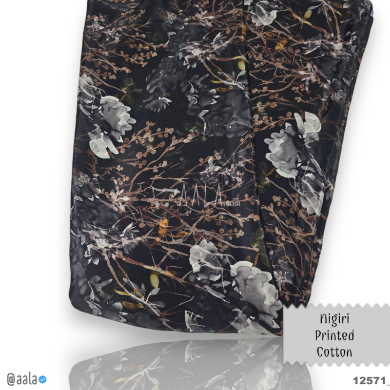 Nigiri-Printed Silk Cotton 44-Inches PRINTED Per-Metre 