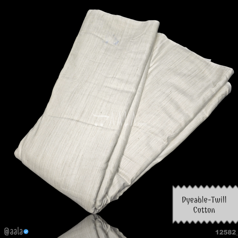 Twill Cotton Cotton 44-Inches DYEABLE Per-Metre