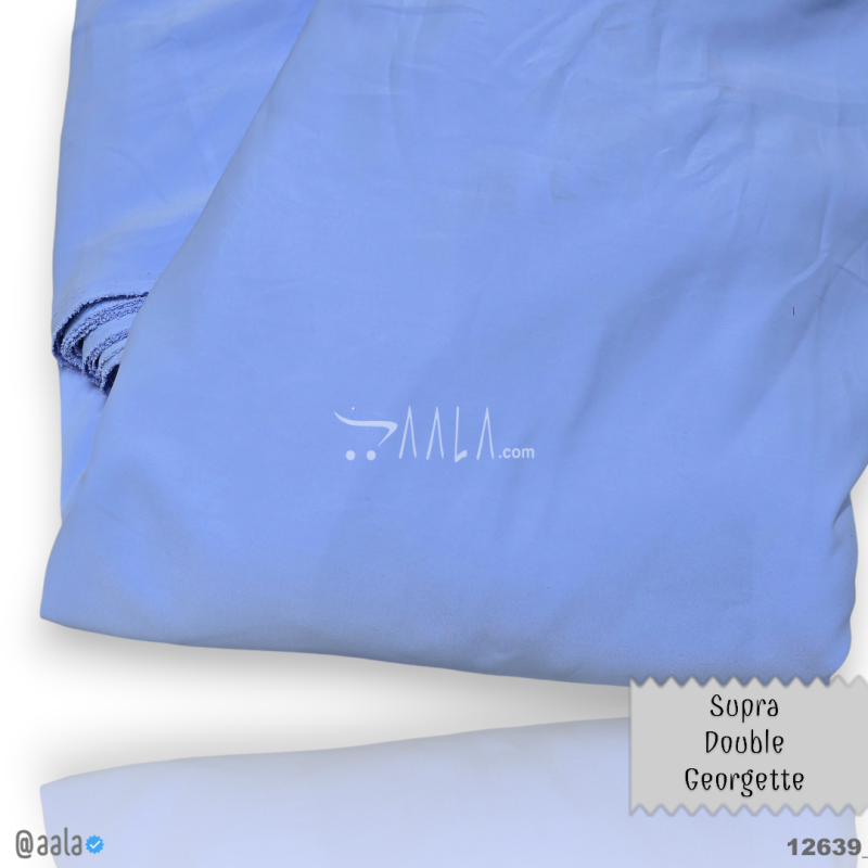 Supra Double-Georgette Blend 58-Inches BLUE Per-Metre
