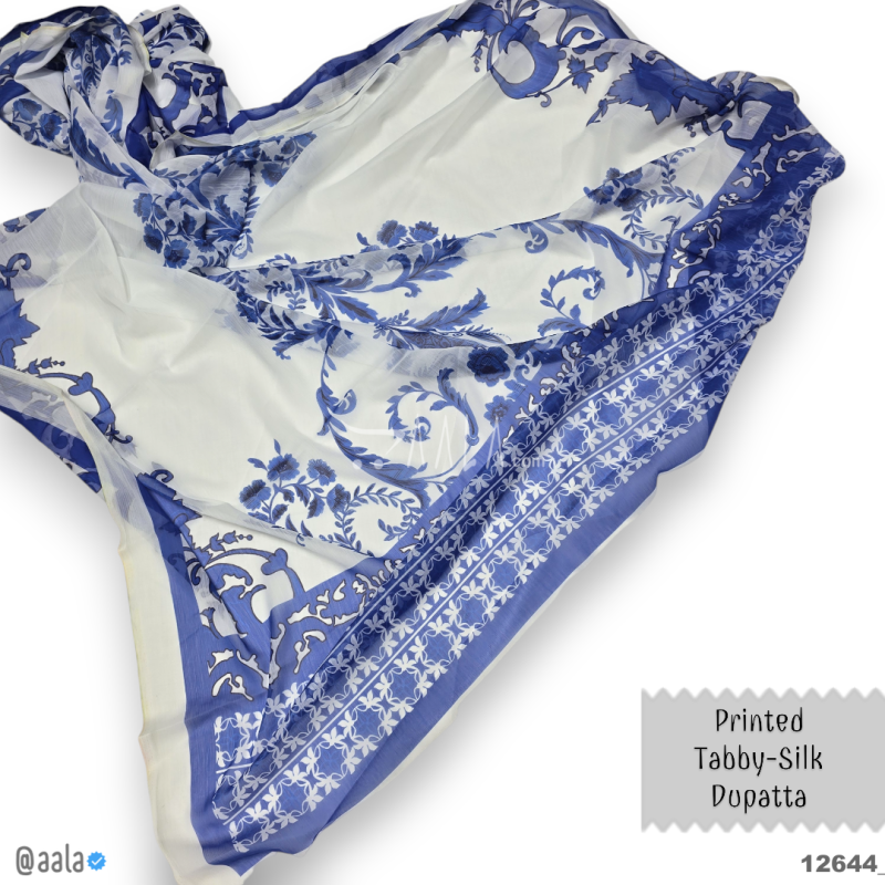 Printed-Tabby Chiffon Blend Dupatta-32-Inches PRINTED 2.25-Metres 