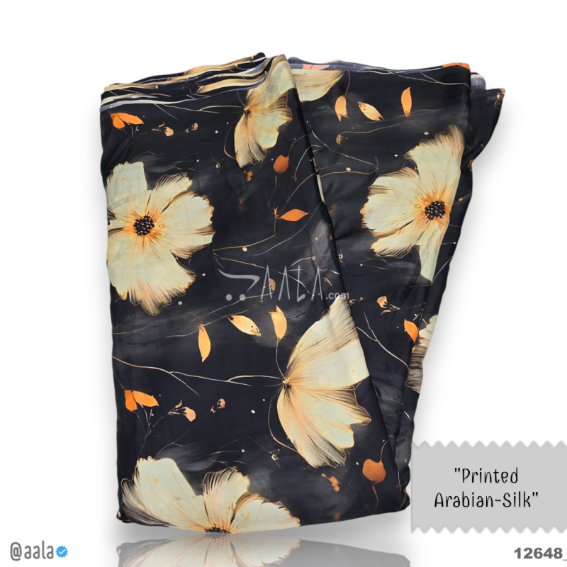 Printed-Arabian Silk Blend 44-Inches PRINTED Per-Metre 