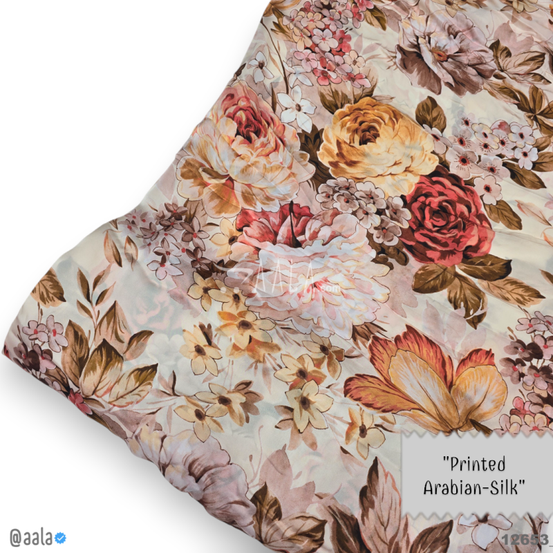 Printed-Arabian Silk Blend 44-Inches PRINTED Per-Metre 