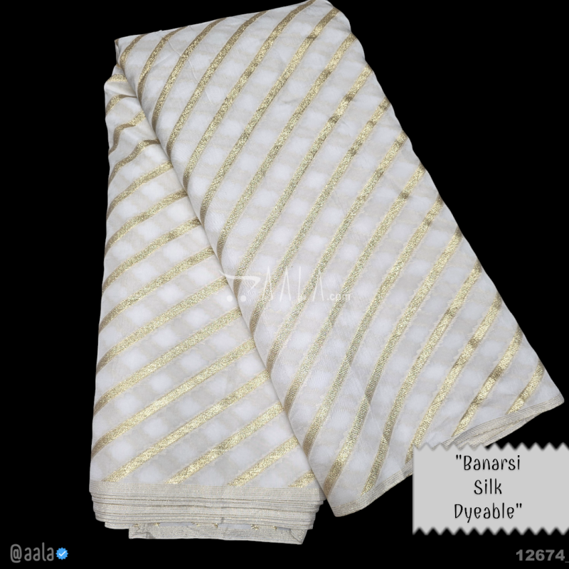 Banarsi-Dola Silk Viscose 44-Inches DYEABLE Per-Metre 