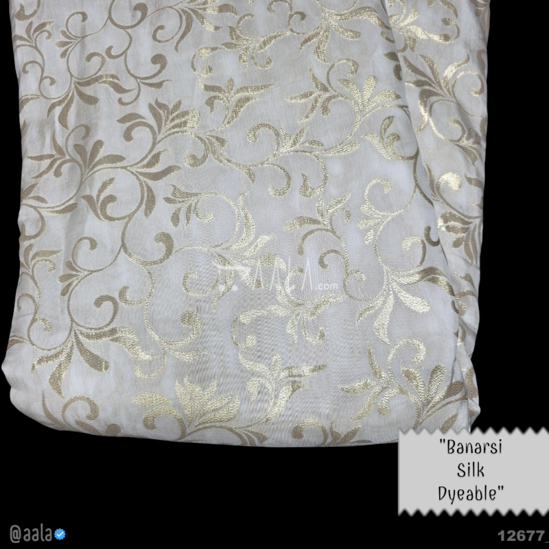 Banarsi-Dola Silk Viscose 44-Inches DYEABLE Per-Metre 