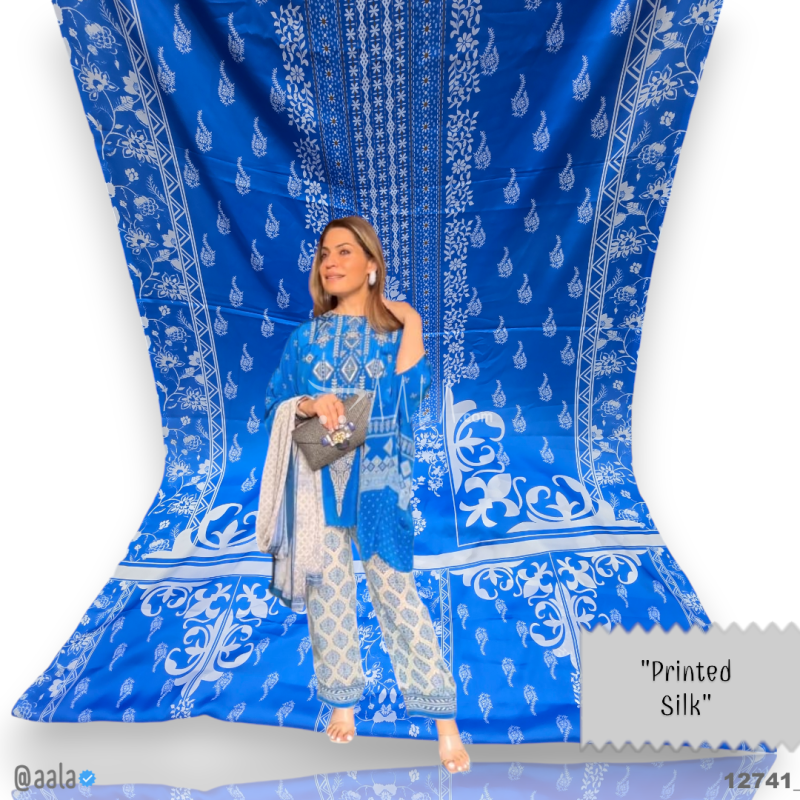 Printed Silk Blend 44-Inches PRINTED Per-Pc