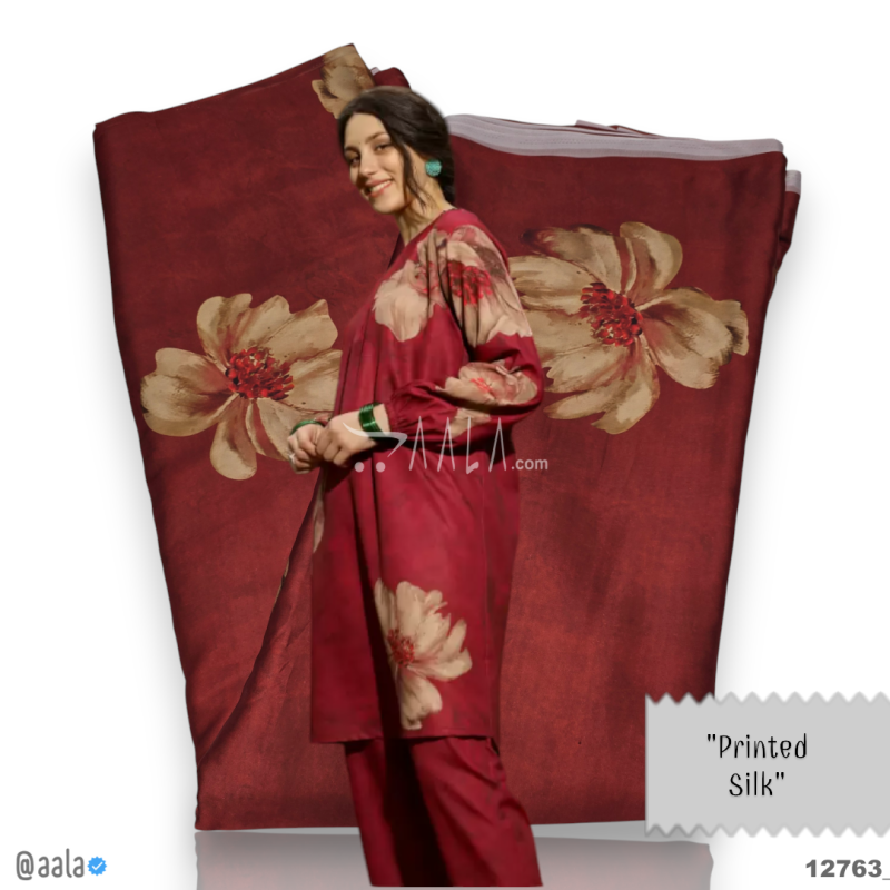 Printed Silk Blend 44-Inches PRINTED Per-Metre