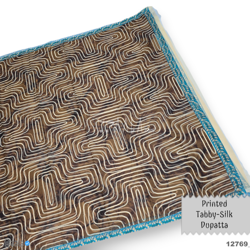 Printed-Tabby Chiffon Blend Dupatta-32-Inches PRINTED 2.25-Metres 