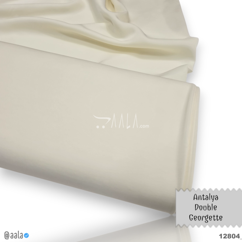 Antalya Double-Georgette Blend 58-Inches CREAM Per-Metre 