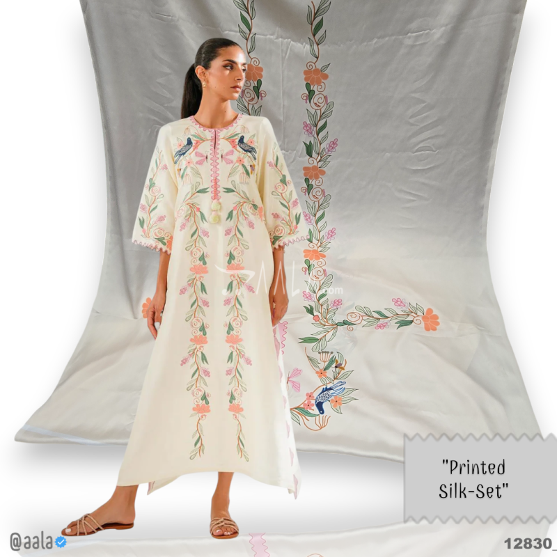 Printed Silk Blend 44-Inches PRINTED Per-Pc 