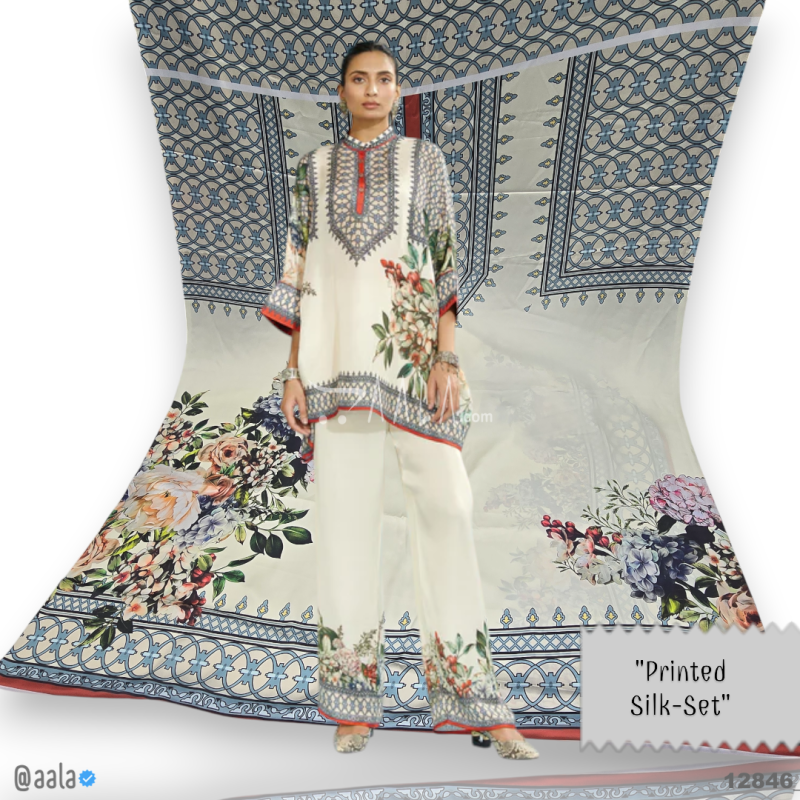 Printed Silk Blend 44-Inches PRINTED Per-Pc 