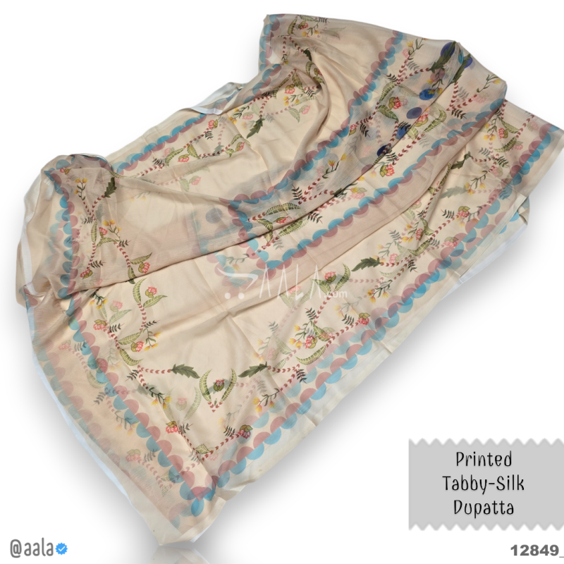 Printed-Tabby Chiffon Blend Dupatta-32-Inches PRINTED 2.25-Metres 